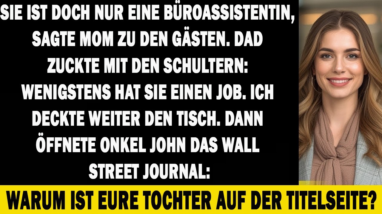 ELTERN NANNTEN MICH NUR ASSISTENZ... BIS DAS WALL STREET JOURNAL DANN ANDERE NEWS BRACHTE!!