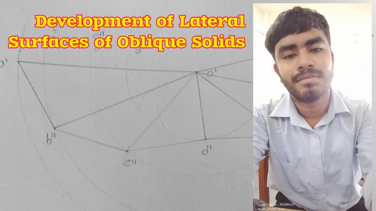 Development of an Oblique Hexagonal Pyramid  | Development of Lateral Surfaces of Oblique Solids | 