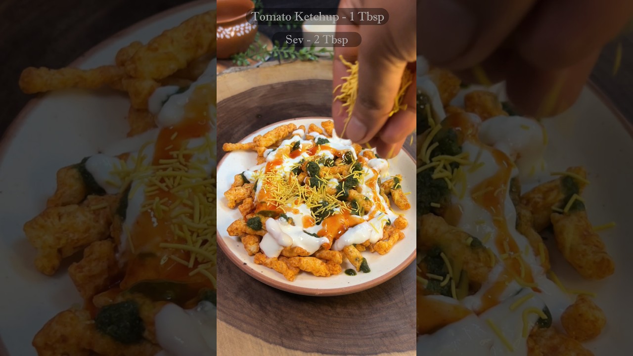 Unique Chaat Recipe 🤤🧡🤤 #shorts #chaat #chaatrecipe #kurkurechaat #dahichat #dahipapdichaat #food