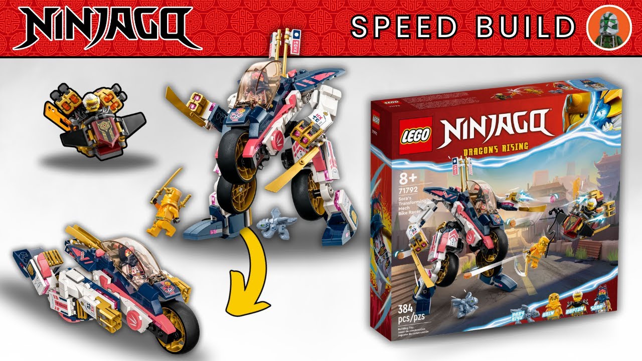 📦 Unboxing & Speed Build｜LEGO Ninjago 71792 Sora's Transforming Mech Bike Racer