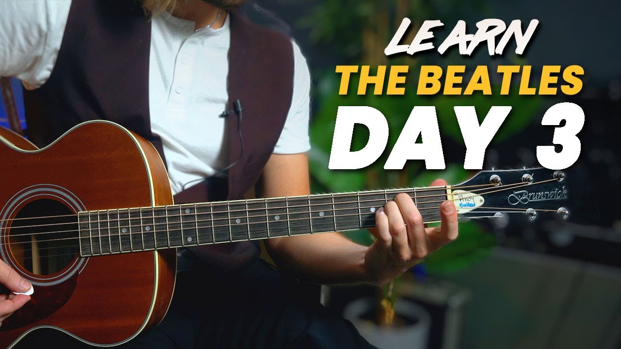 Day 3 - 10 Day Beatles Guitar Challenge - easy chord embellishments