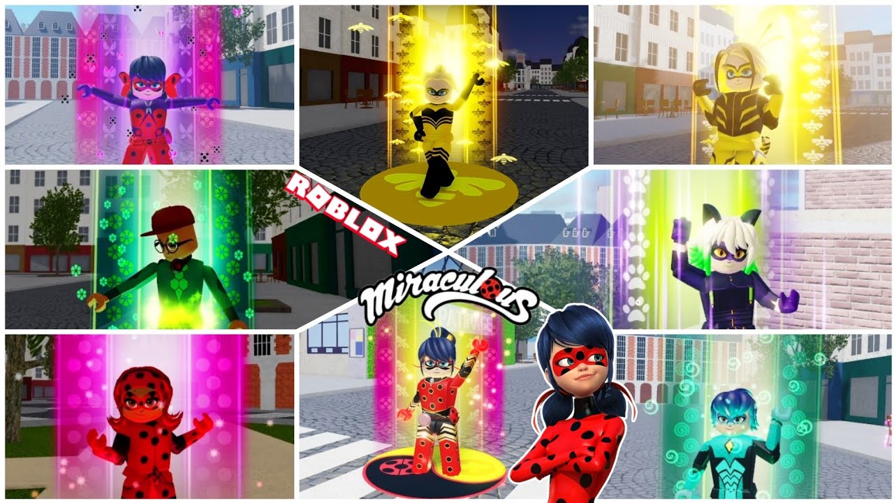 TRANSFORMAÇÕES DO  NOVO JOGO DE MIRACULOUS MIRACLE CITY (PARISIAN GAME) - Roblox