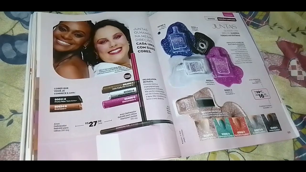 ASMR  folheando revista avon campanha 16