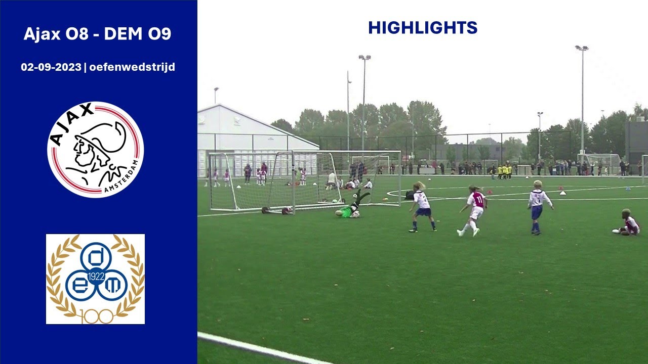 Ajax O8-1 - DEM O9-1 oefenwedstrijd | 2 september 2023 | Keeper Bram de Heer RKVV DEM