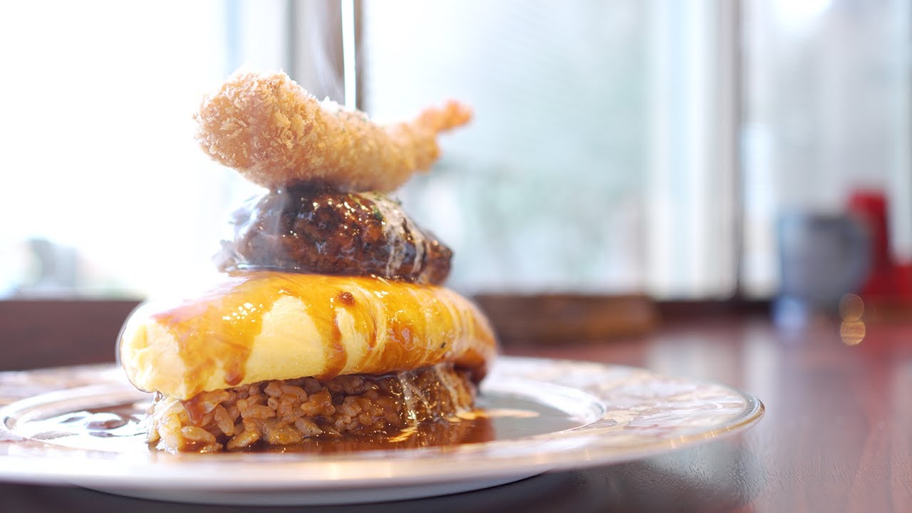 鮮烈オム×名物ハンバーグ！味も見た目も楽しめる洋食屋K2【神戸・新長田】