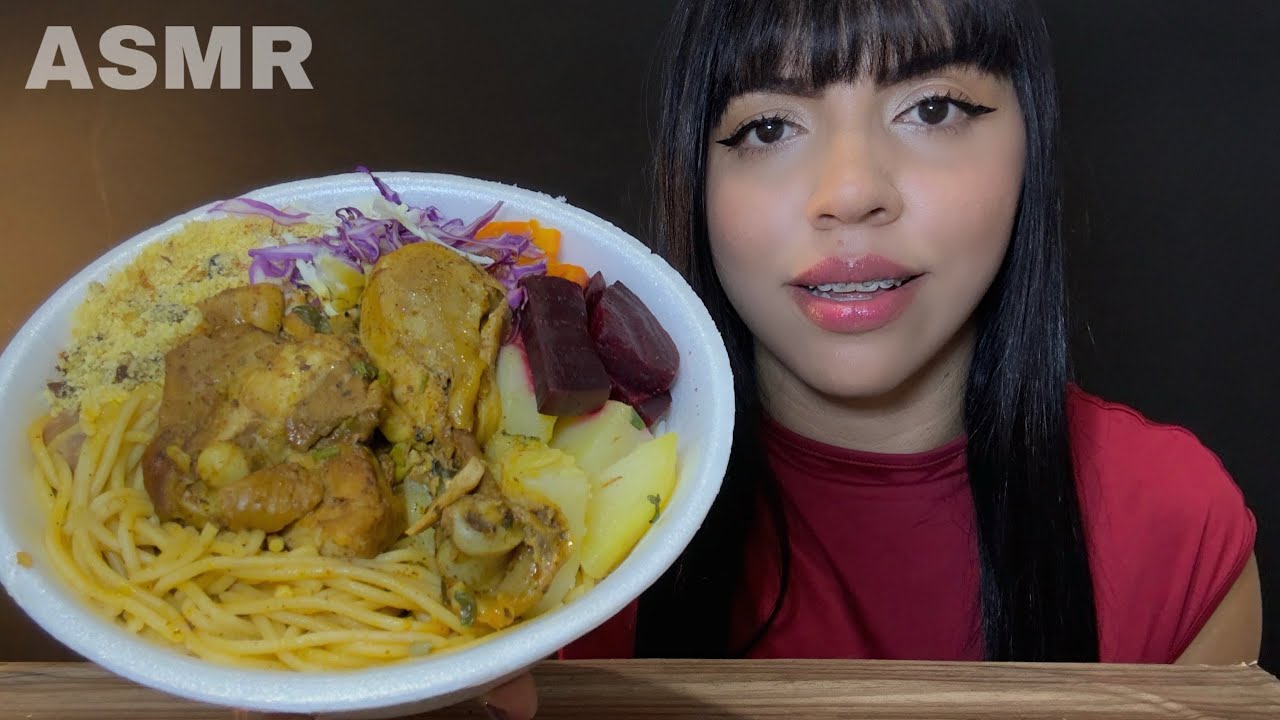 ASMR COMIDA - COMENDO MARMITA CASEIRA ( Mukbang Brasil ) Eating Sounds