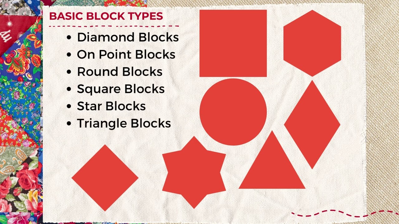 Types of Digital Quilting Designs/Patterns - Episode 01 (Blocks)