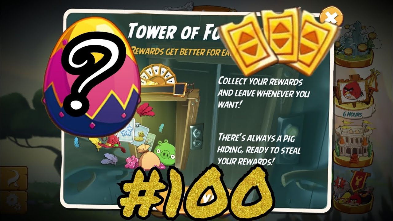 3 GOLDEN TICKETS IN TOWER OF FORTUNE ANGRY BIRDS 2! FIRST JACKPOT EGG?! (#100)
