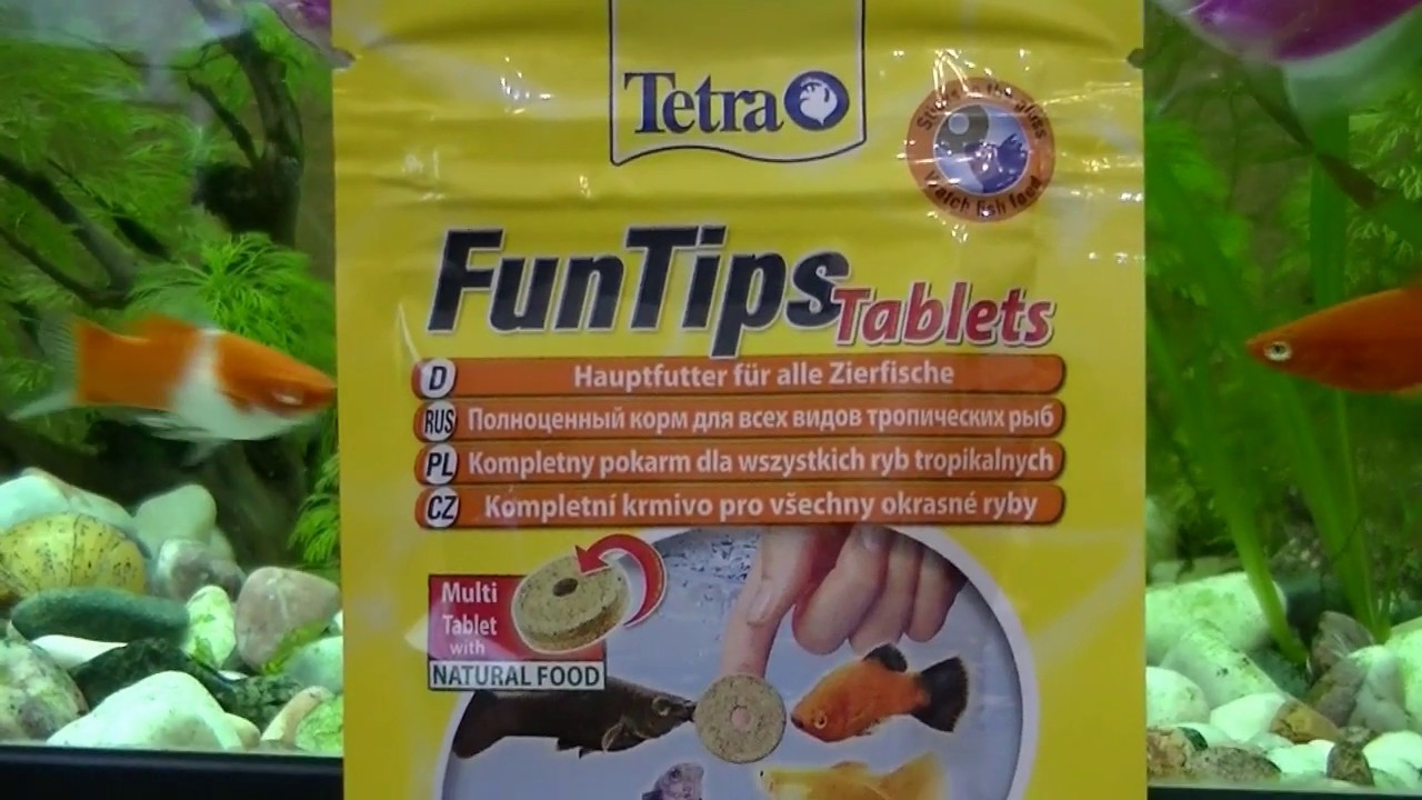 Tetra Fun Tips tablets  ( увлекательное кормление рыбок).