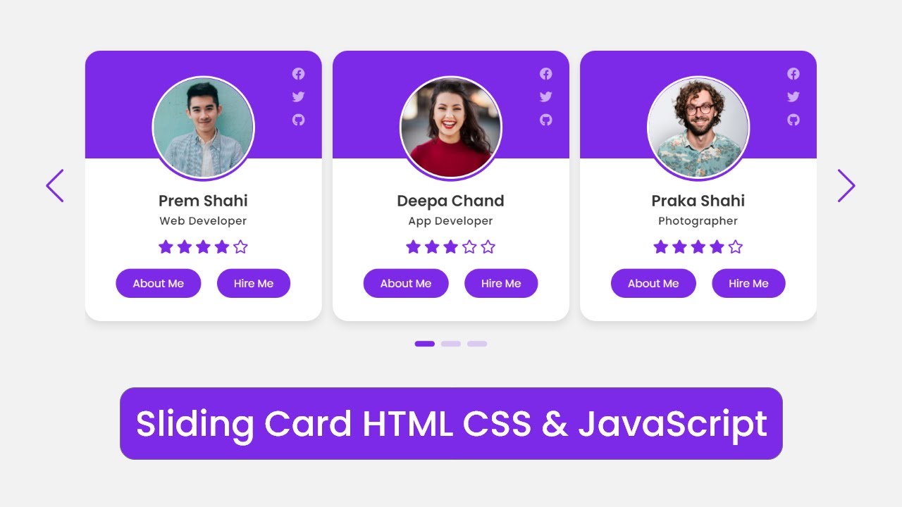 How to make Card Slider in HTML CSS & JavaScript