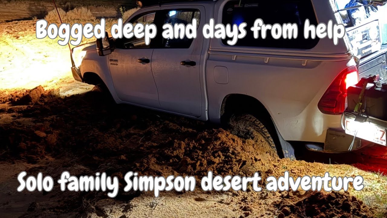Solo family adventure 2025 ep.2. Bogged deep in Simpson desert. 