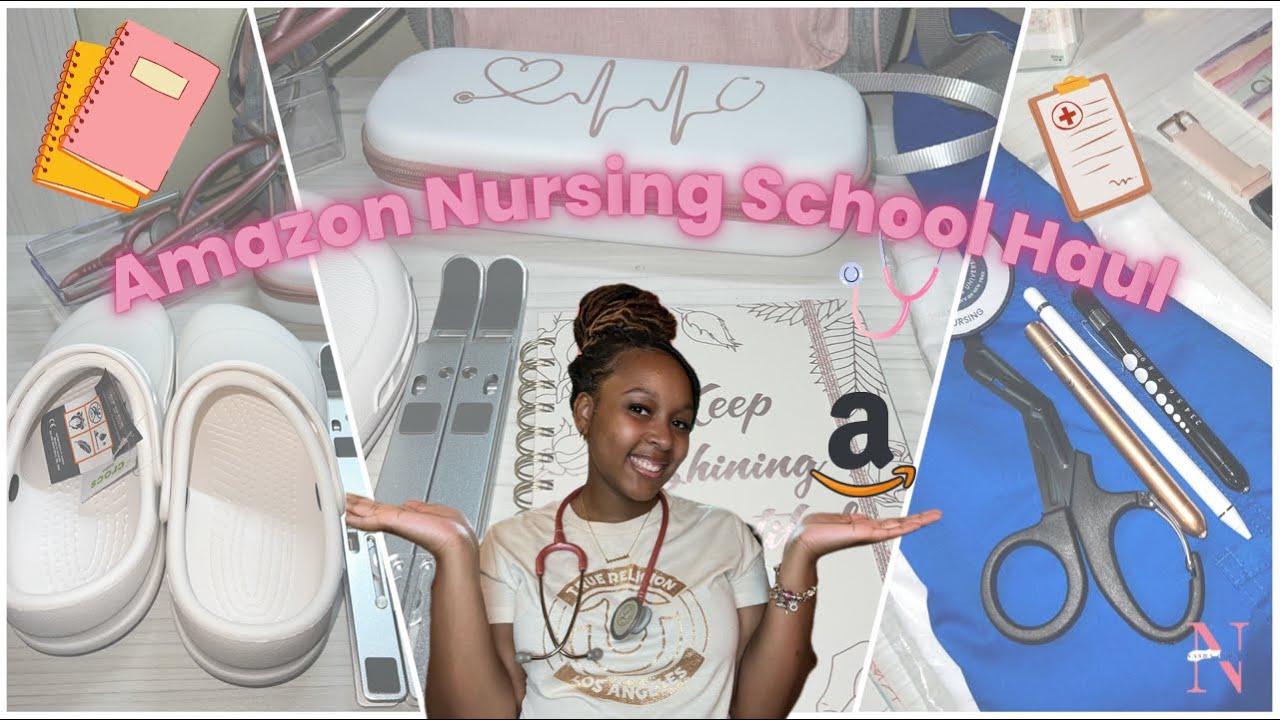 Amazon nursing school haul of nursing school supplies on a BUDGET! #nursingstudent