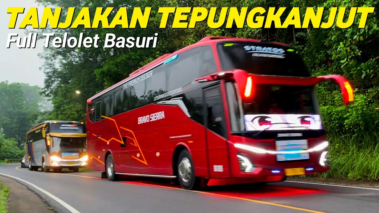 Hunting Bus Di Tanjakan Tepung Kanjut Full Telolet Basuri
