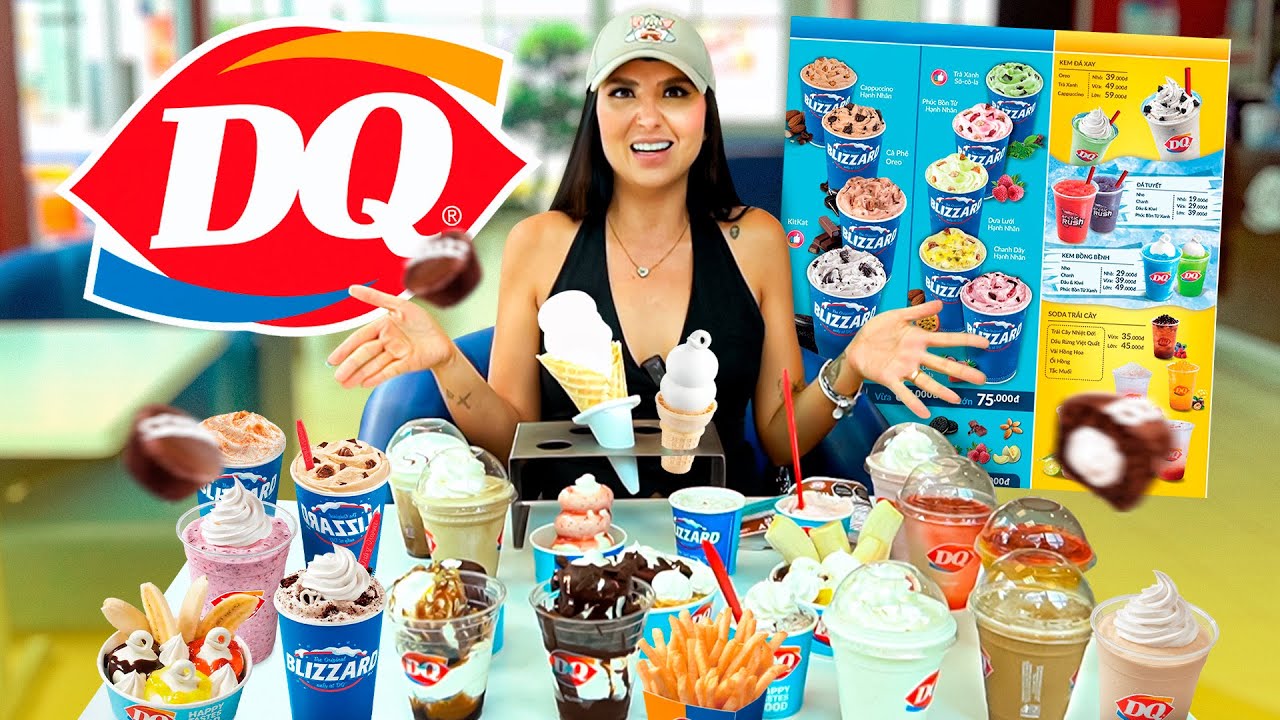 RETO: PROBANDO TODO EL MENÚ DE DAIRY QUEEN... FUE DEMASIADO
