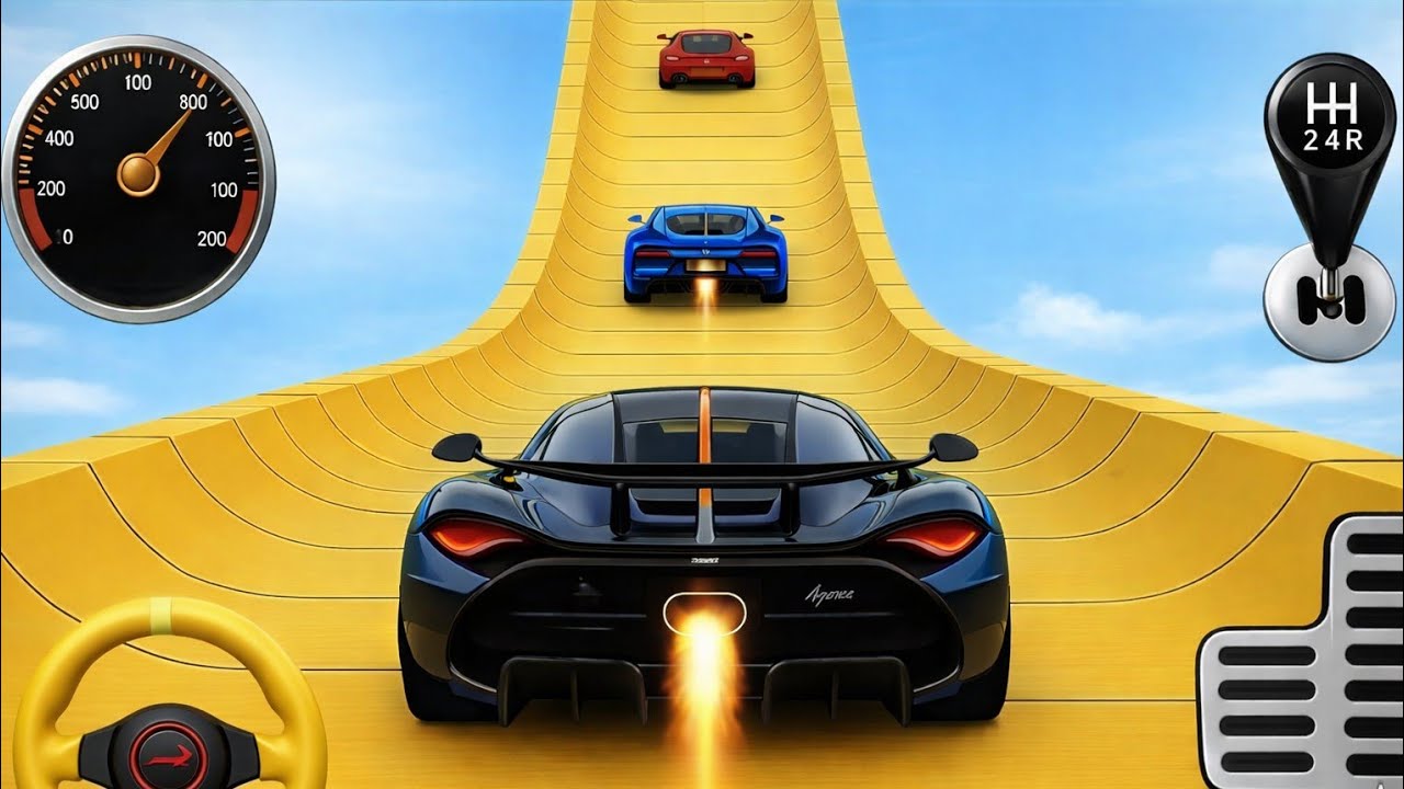 😱GT Car games car stunt! Games video car racing! GT car racing! GT car racing game video 🎯🎮