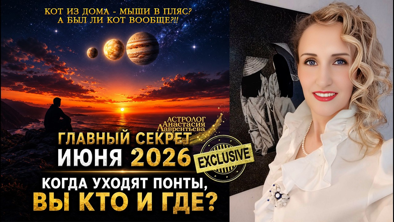 Шок! Главный секрет июня-2026: Когда уходят понты, Вы кто и где? Без актёра и эго? Глубинные смыслы