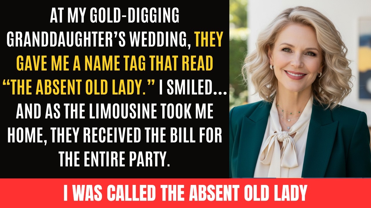 At my gold-digging granddaughter’s wedding, they gave me a name tag that read 