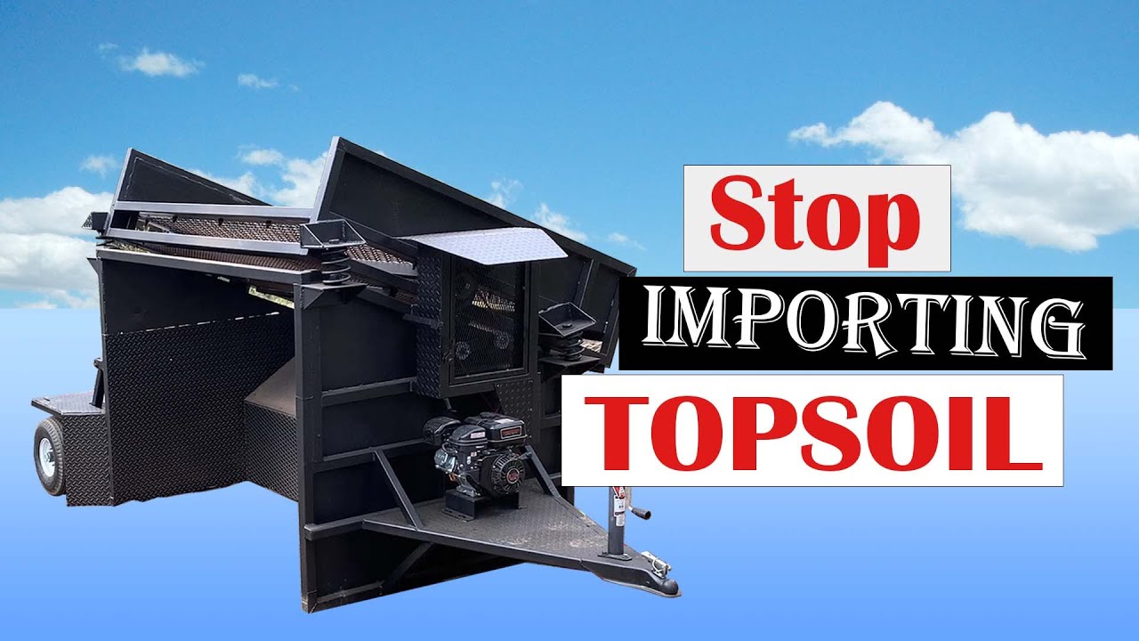 Save yourself some MONEY, Re-Use Your Dirt. Rock & TopSoil Screener in Use