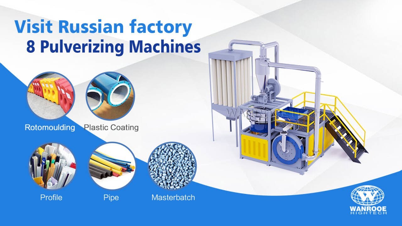 Plastic Pulverizer PP PE PVC PET Rubber Plastic Grinder Machine for Russian Customer Workshop