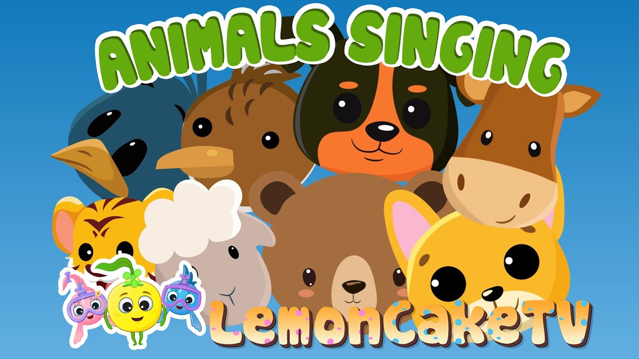 ANIMALS SINGING | LemonCakeTV | Nursery Rhymes & Kids Songs | #kidsvideo