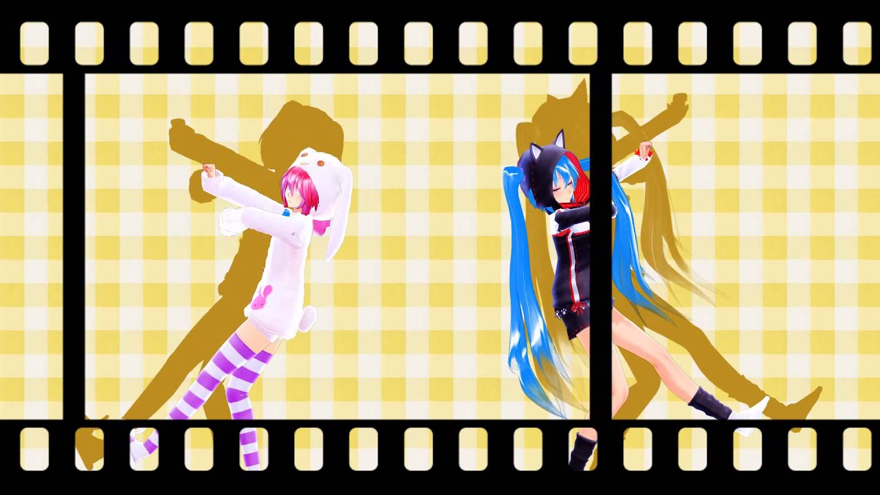 【MMD Viva Happy】 (ビバハピ) Tda Miku & Teto 60fps