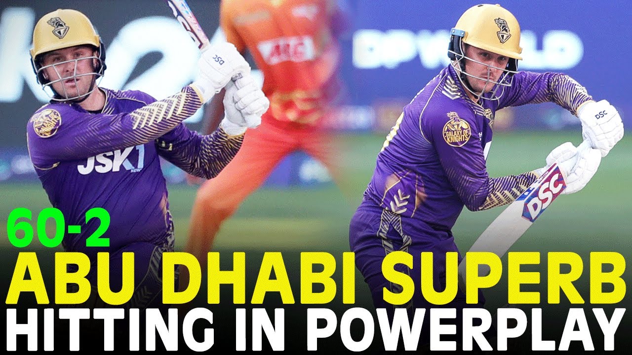 Superb Hitting By Abu Dhabi in Powerplay | Gulf Giants vs Abu Dhabi Knight Riders | Match 28 | ILT20