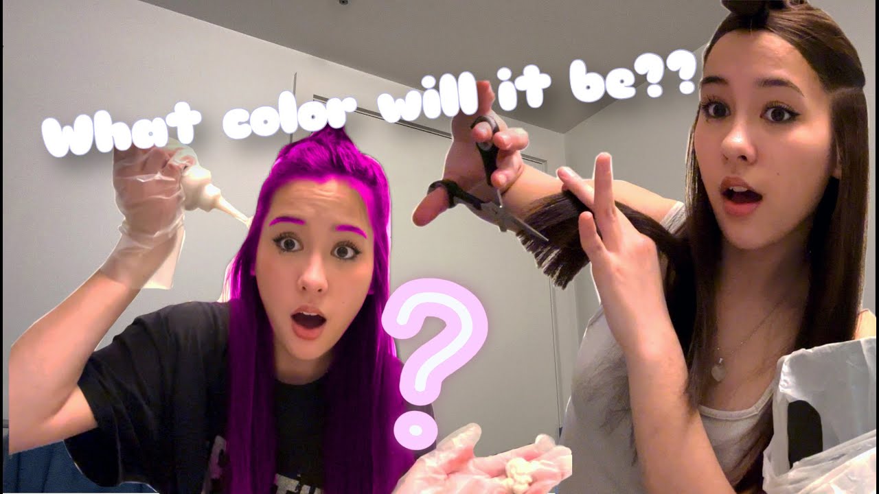 CUTTING AND DYING MY HAIR BY MYSELF!!