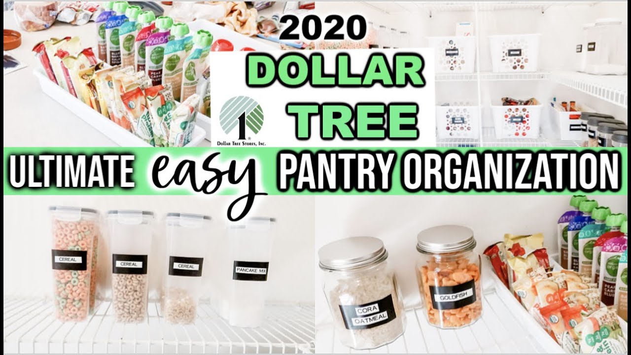 DOLLAR TREE PANTRY ORGANIZATION | EXTREME CLEAN & ORGANIZE W/ ME 2020 | PANTRY MAKEOVER