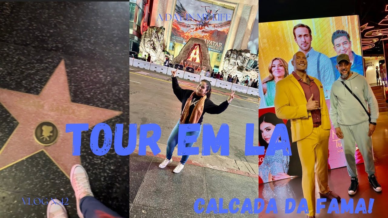 Tour na calçada da fama !! Vida noturna em Hollywood !