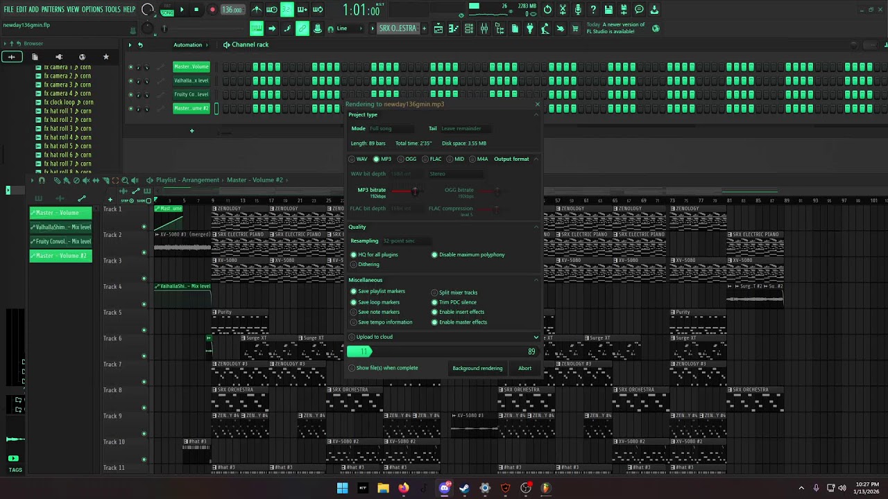 doing whatever today (fl studio)