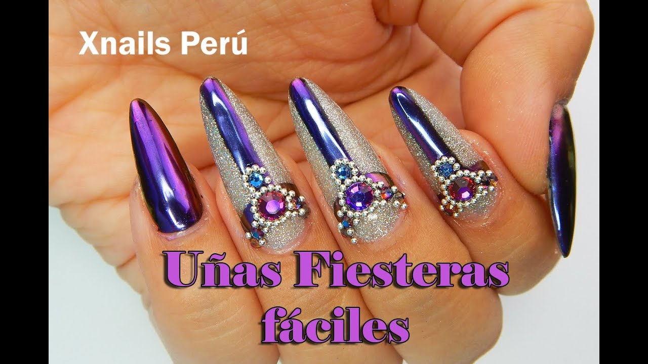 Uñas para Fiesta Brillantes y Metálicas/ Xnails Peru