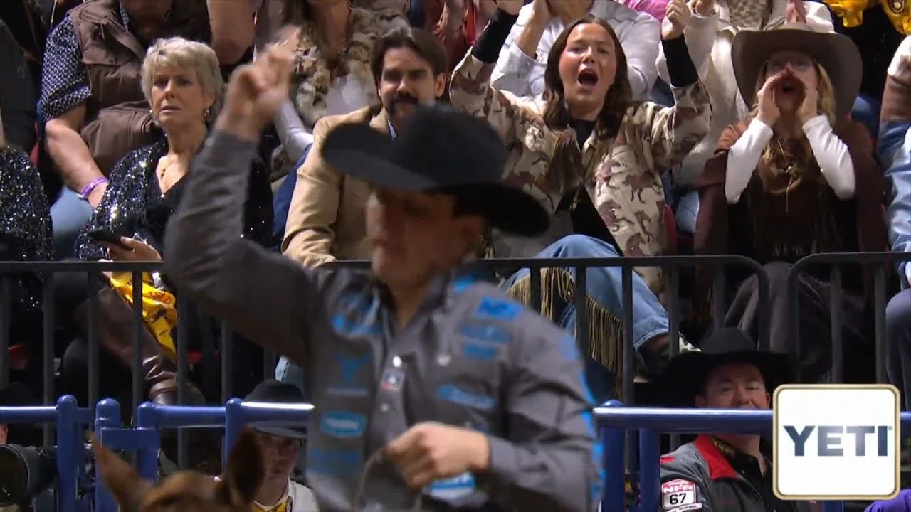 Riley Web takes round 3 tie down roping in 7 seconds flat