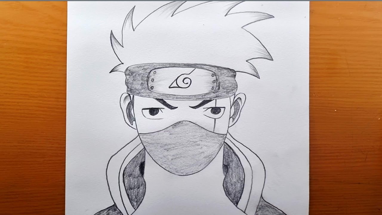 Cómo dibujar a Kakashi Hatake paso a paso | Tutorial de dibujo fácil para principiantes