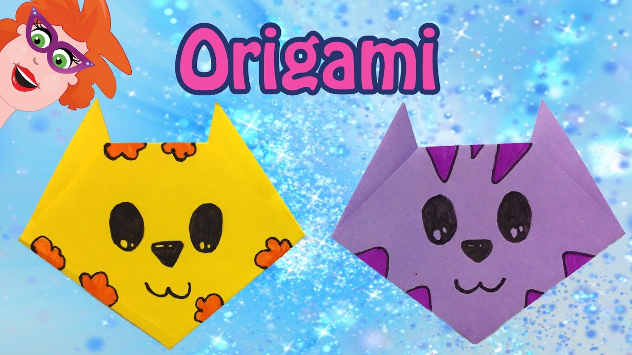 Origami kat vouwen van papier - makkelijk