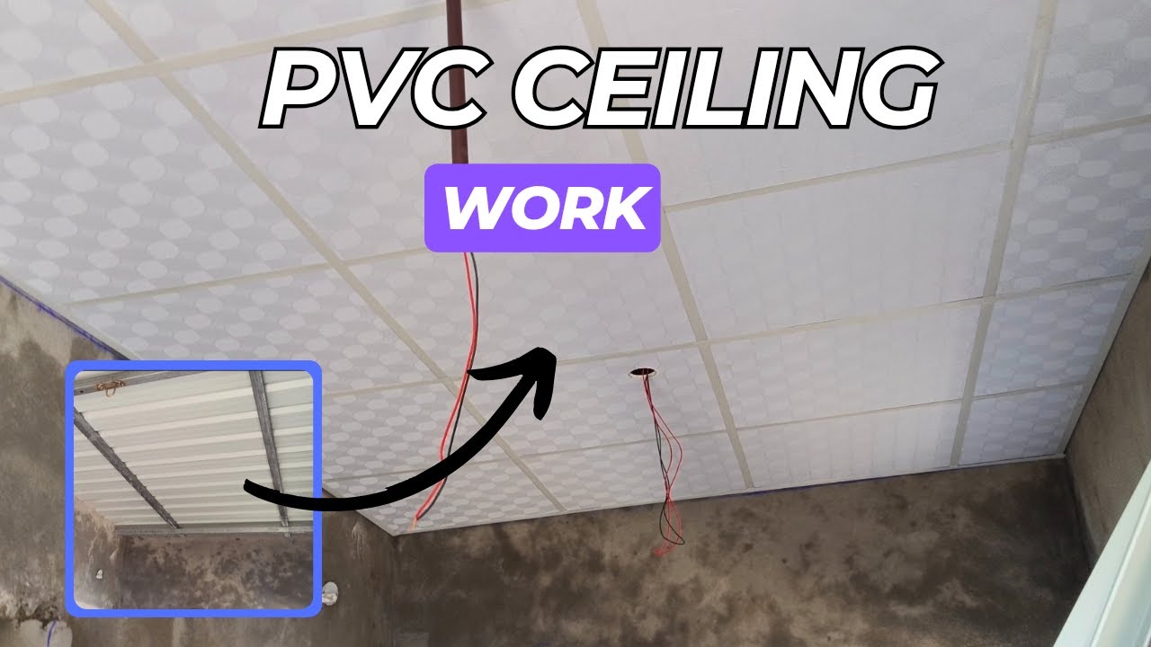 PVC Ceiling Installation Step-by-Step in Telugu | Ceiling Work Tutorial | Gypsum Ceiling Guide