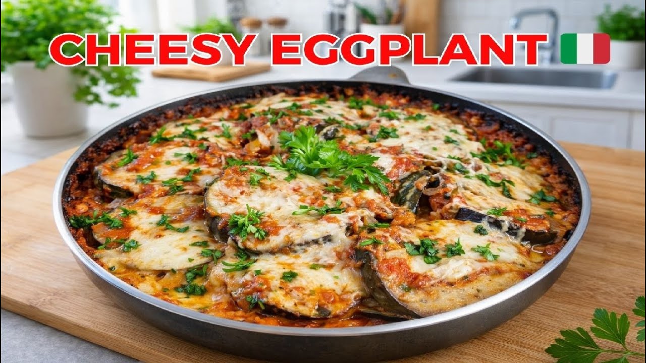 Easy Cheesy Eggplant Skillet  Quick & Delicious Recipe