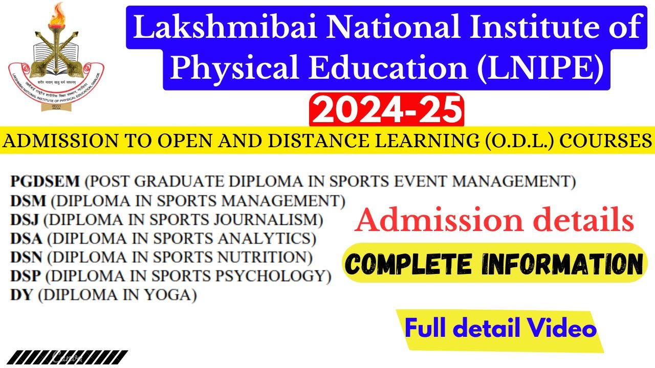 LNIPE Admission 2024 | How to Apply for Open & Distance Learning Courses |