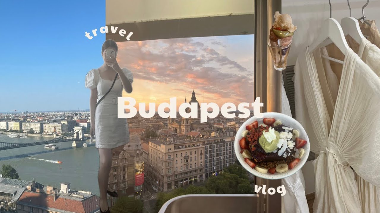 budapest travel vlog ￼| vintage shopping, enjoying sunsets, chimney cake and cafe hopping🍦✨