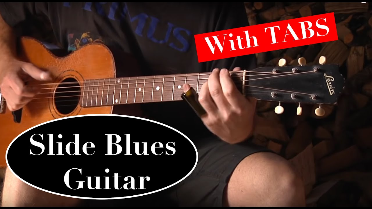 OPEN D SLIDE BLUES on a 1930s Levin Parlor Guitar (TABS + VIDEO LESSON available)