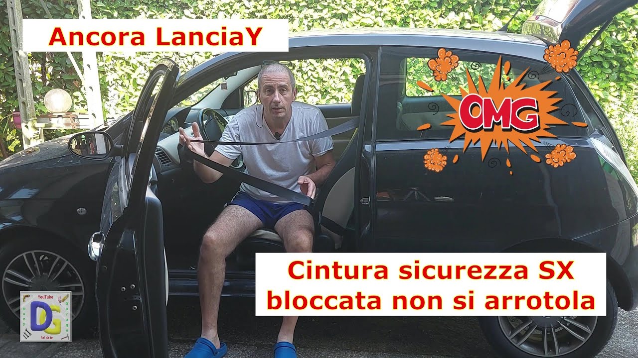 LanciaY Cintura di sicurezza anteriore SX bloccata    LanciaY Front left seat belt locked