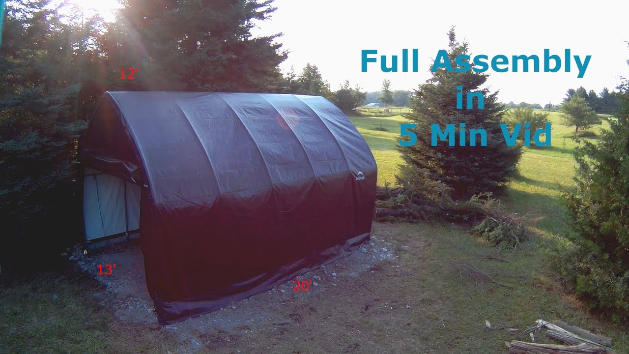 Garage in a box SUV/Truck Install Shelter Logic 13x20x12. aka shed in a box
