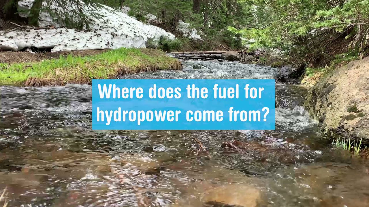 Where does the fuel for hydropower come from?