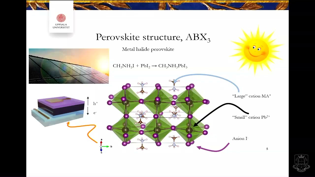 CBE Seminar Series: Dr Malin Johansson on Metal Halide Perovskite