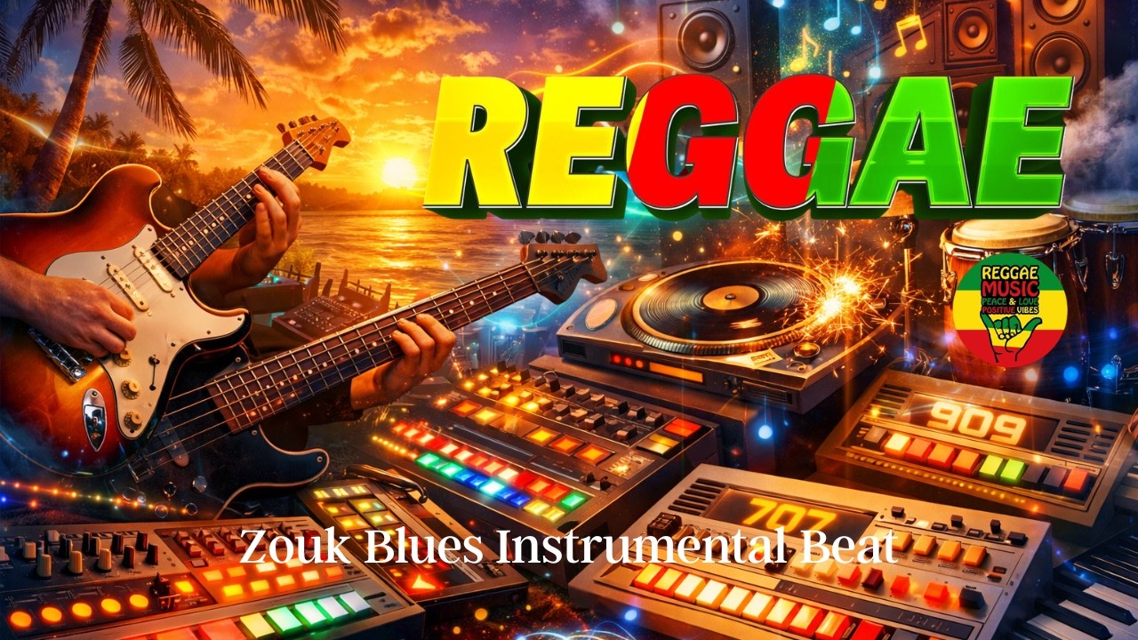 🌴 Tropical Sunset Reggae – Zouk Blues Instrumental Beat