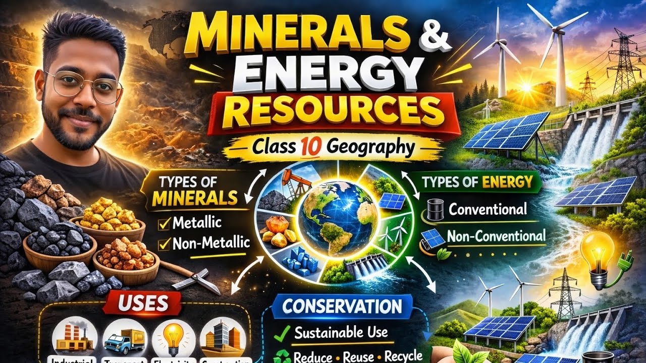 MINERALS AND ENERGY RESOURCES FOR class 10th CBSE(GEOGRAPHY)