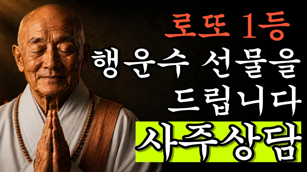 내 사주에 맞는 번호를 알게 되면 로또 1등이 가까워진다 (2026년 올해 마지막 사주상담 안내)
