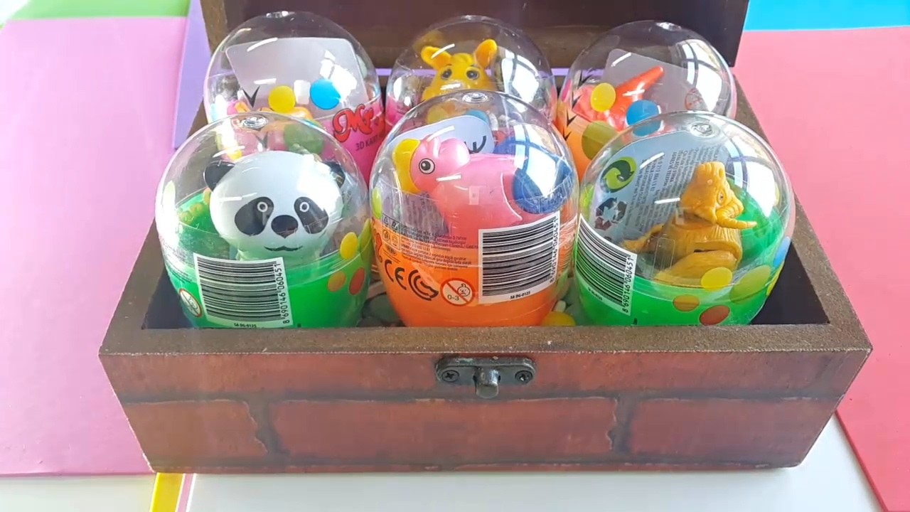 LEARN ANIMALS WITH SURPRISE EGGS | WIND UP TOYS
