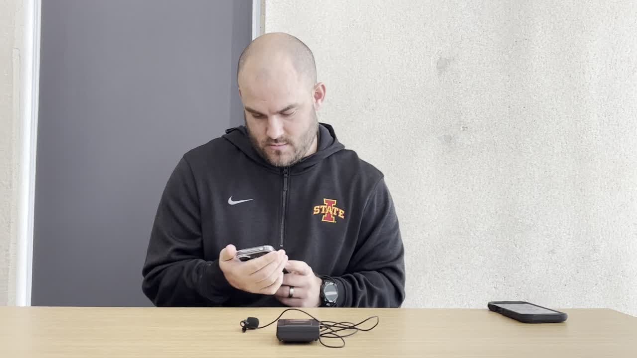 Jake Thornton interview  | Iowa State offensive line coach | Feb. 11