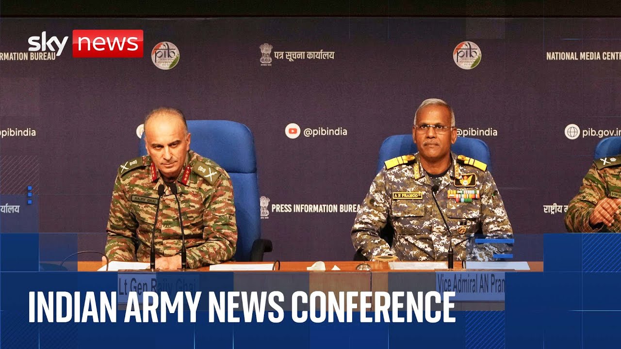 Indian Army, Navy and Air Force officials hold news conference