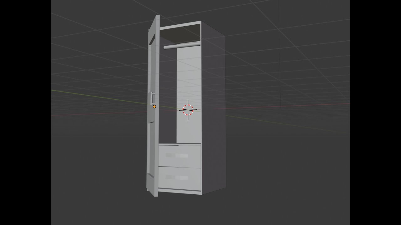 How to make a single cupboard in Blender